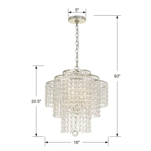 Arielle 18" Crystal Chandelier - Image 8
