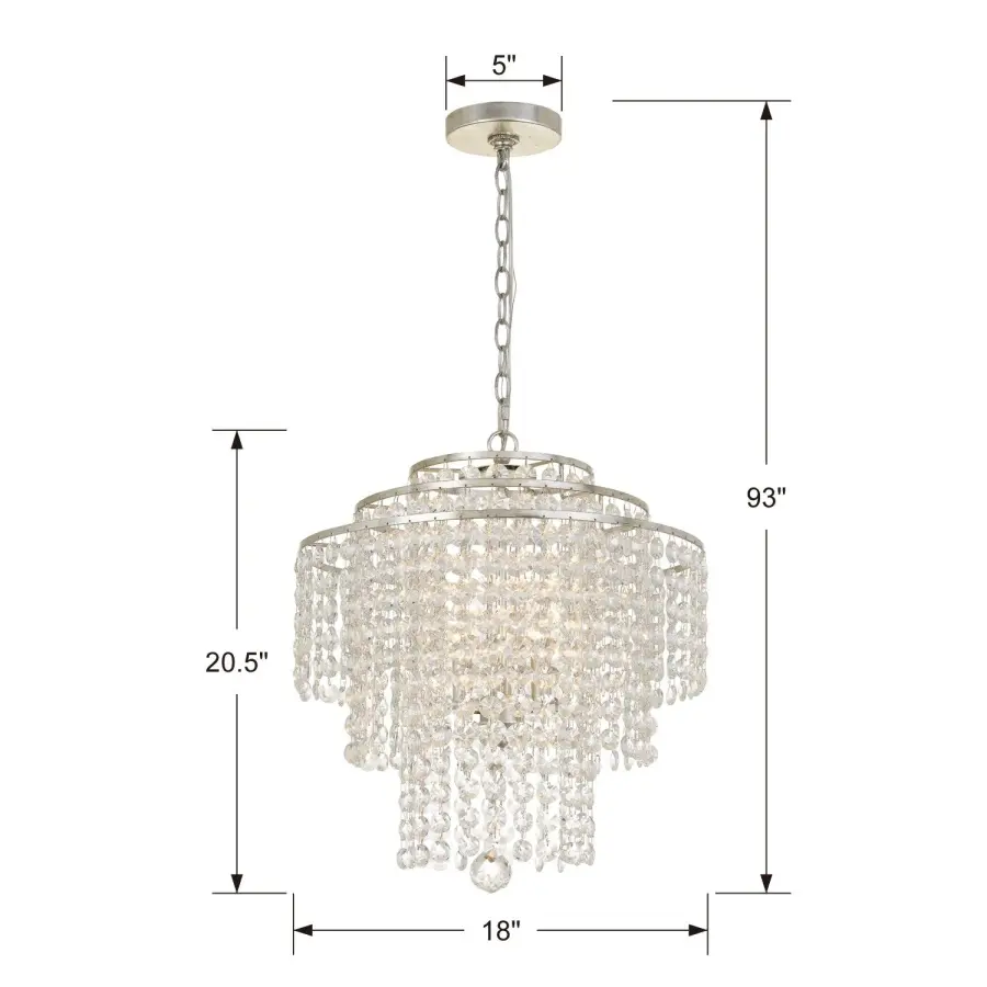 Arielle 18" Crystal Chandelier - Image 8