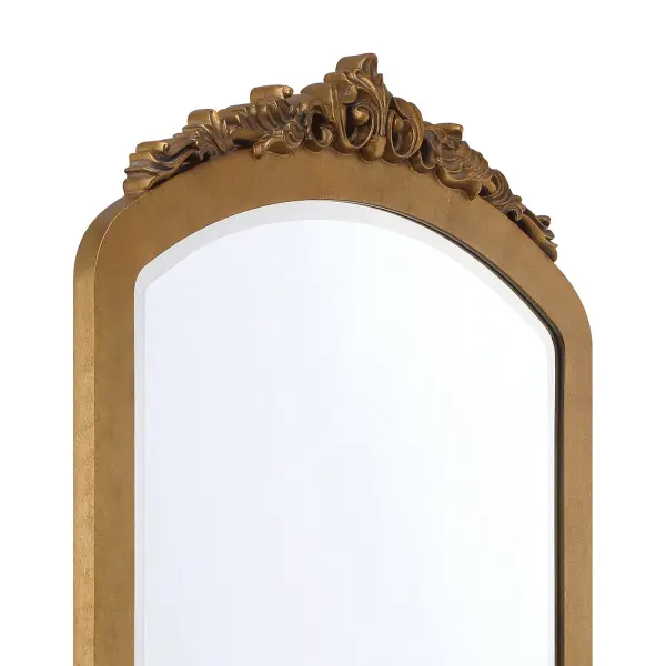Arden 36" Ornate Wall Mirror in Burnished Brass - Image 3