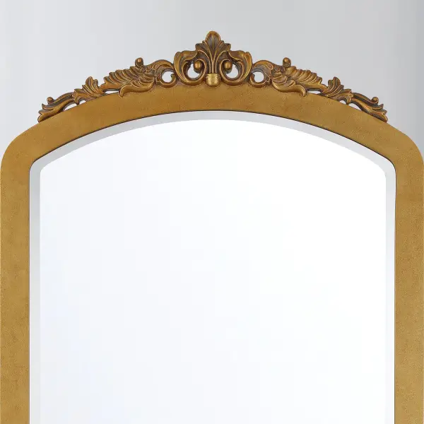 Arden 36" Ornate Wall Mirror in Burnished Brass - Image 4