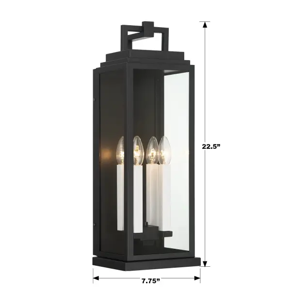 Aspen 7.75" Outdoor Sconce in Matte Black - Image 11