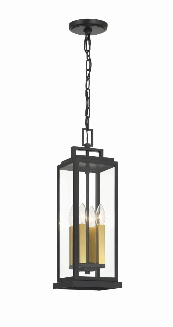 Aspen 6.5" Outdoor Pendant in Matte Black - Image 4
