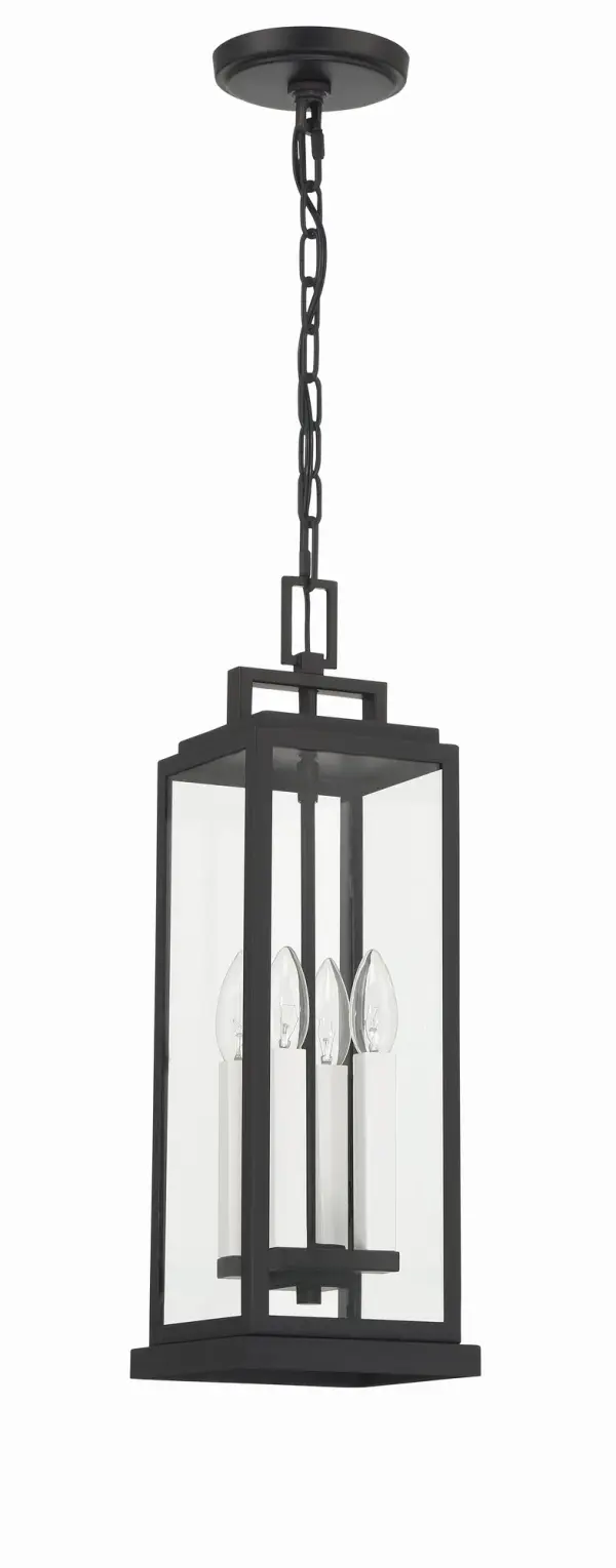 Aspen 6.5" Outdoor Pendant in Matte Black - Image 5