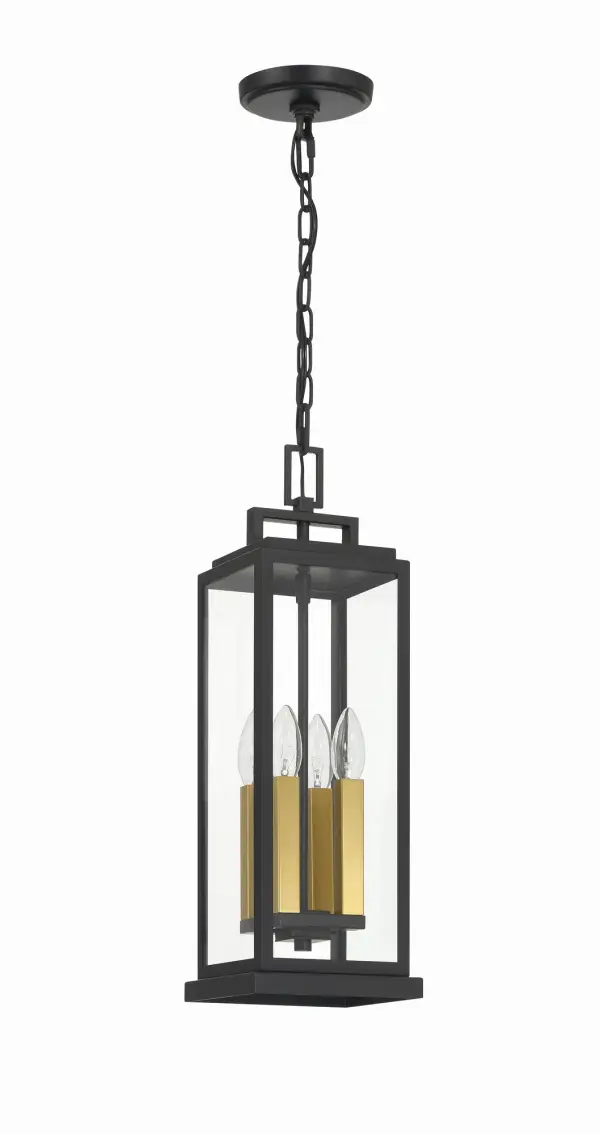 Aspen 6.5" Outdoor Pendant in Matte Black - Image 6