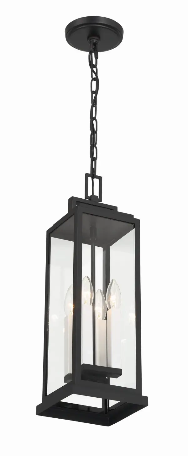 Aspen 6.5" Outdoor Pendant in Matte Black - Image 7