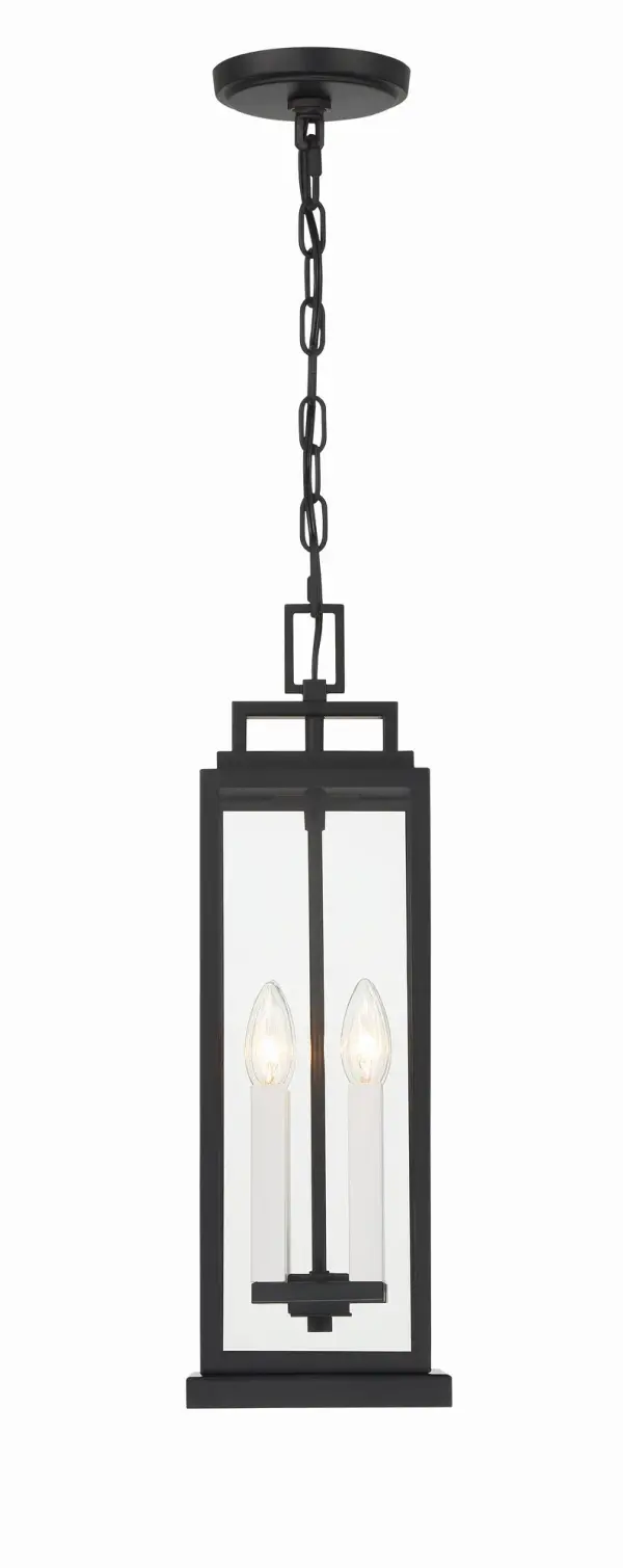 Aspen 6.5" Outdoor Pendant in Matte Black - Image 9