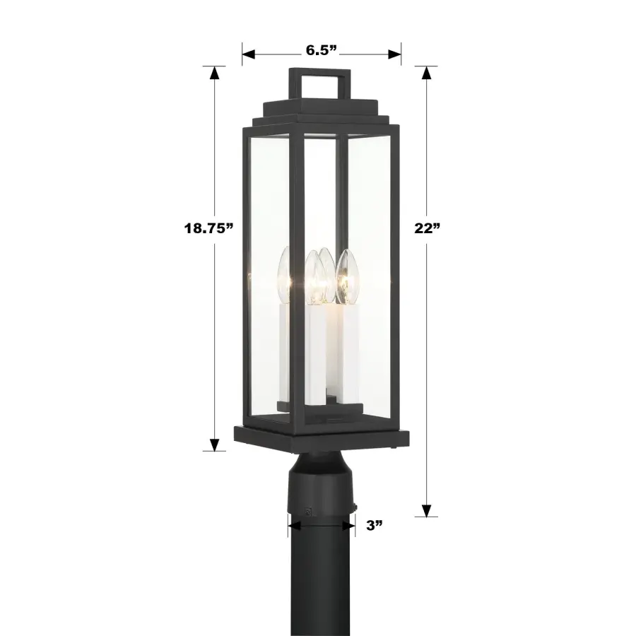 Aspen 6.5" Outdoor Post Light - Image 9