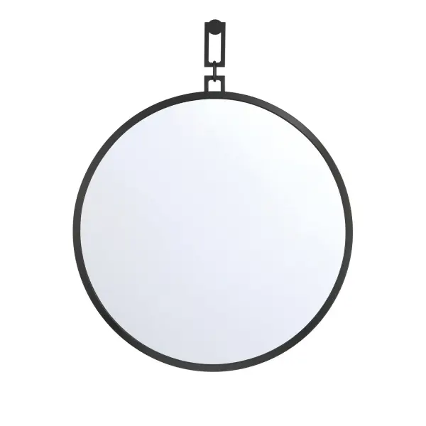 The Alston 40" Mirror transforms wall décor with its oversized link design suspended from a central medallion. This statement piece blends mid-century modern aesthetics with contemporary sculptural form, creating both functional and artful presence.