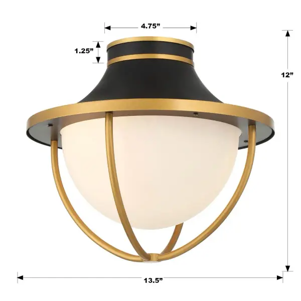 Atlas 13.5" Outdoor Semi Flush Mount - Image 6