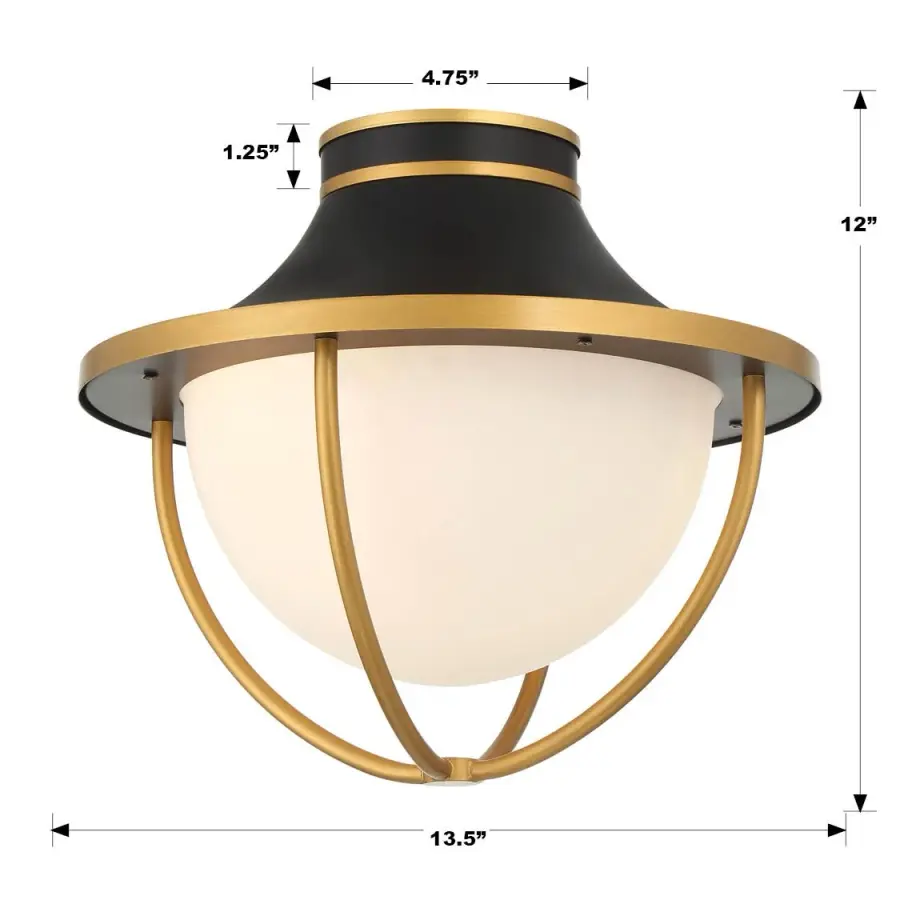 Atlas 13.5" Outdoor Semi Flush Mount - Image 6