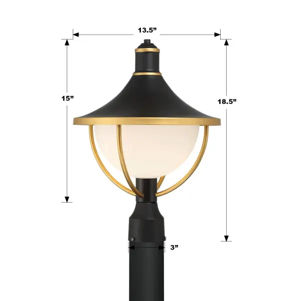 Atlas 13.5" Outdoor Post Light - Image 5