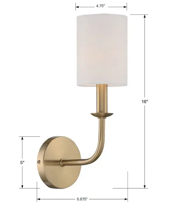 Bailey 4.75" Sconce in Aged Brass - Image 5