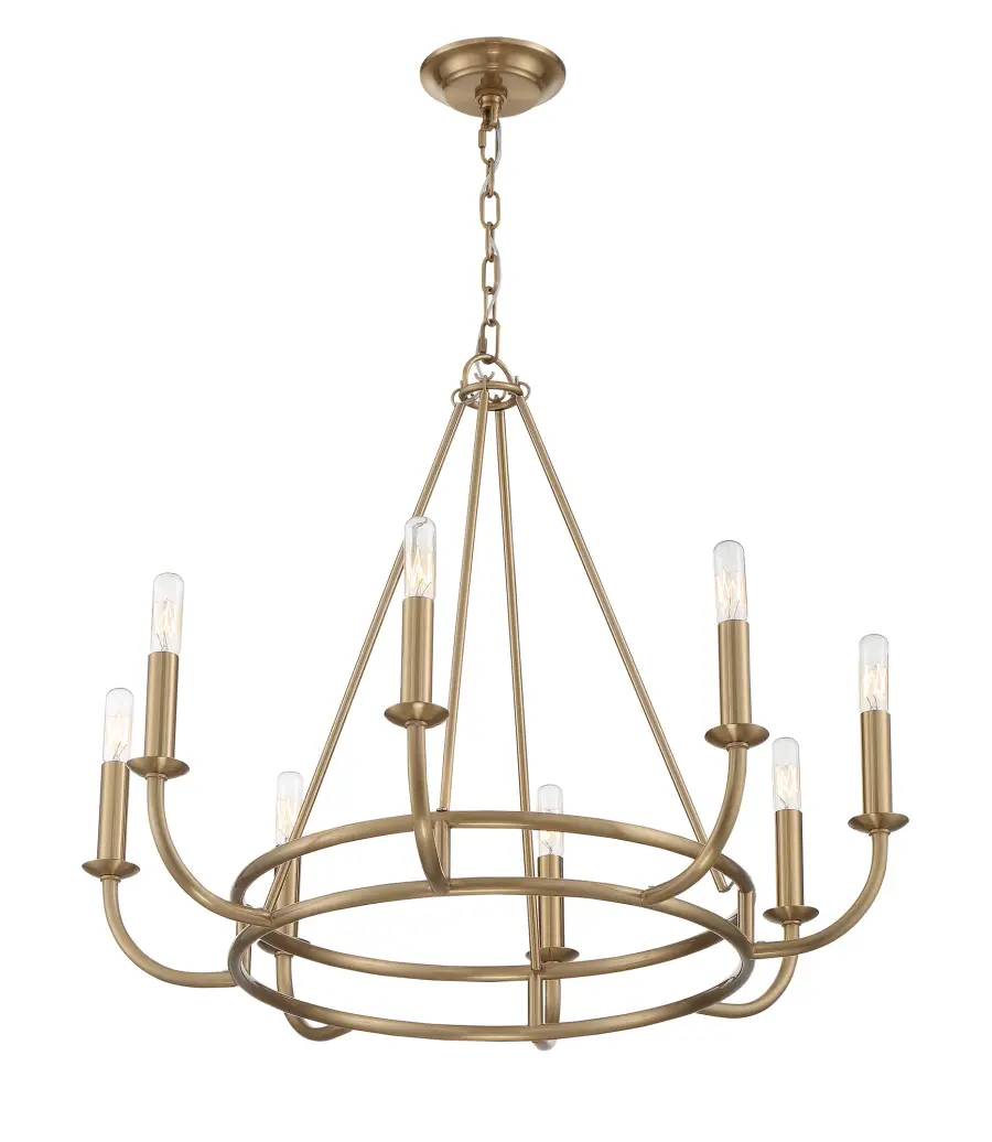 Bailey 28" Chandelier in Aged Brass - Image 2