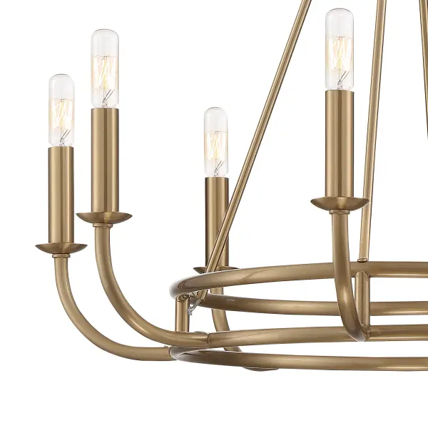 Bailey 28" Chandelier in Aged Brass - Image 3