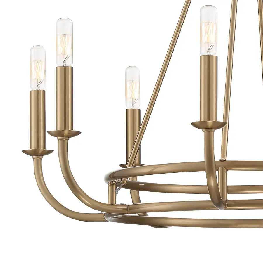 Bailey 28" Chandelier in Aged Brass - Image 3