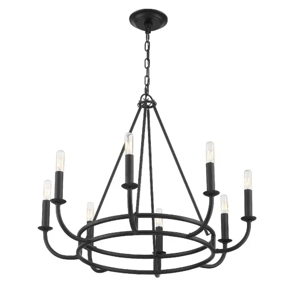 Bailey 28" Chandelier in Aged Brass - Image 9