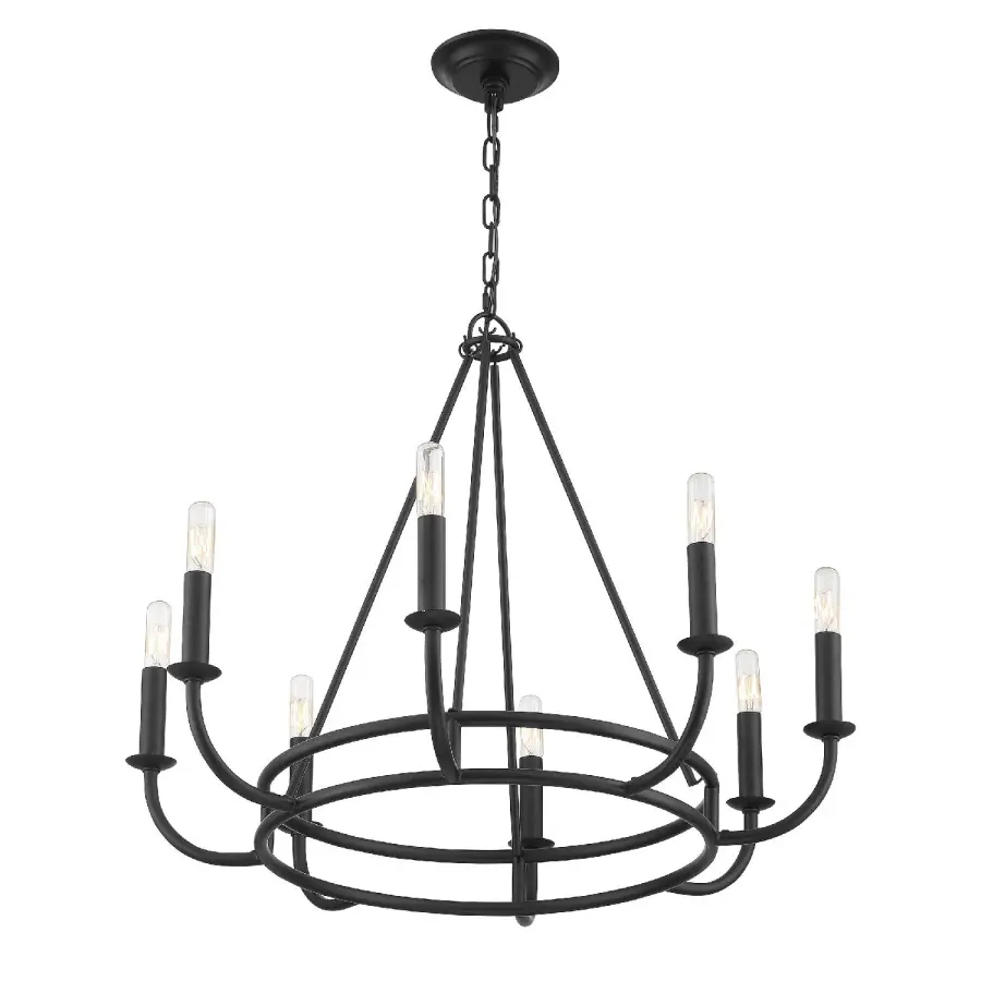 Bailey 28" Chandelier in Aged Brass - Image 9