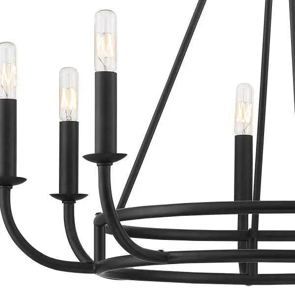 Bailey 28" Chandelier in Aged Brass - Image 10