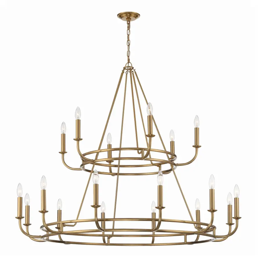 Bailey 48" Chandelier in Aged Brass - Image 1
