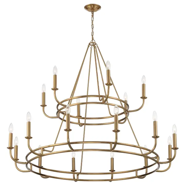 Bailey 48" Chandelier in Aged Brass - Image 2