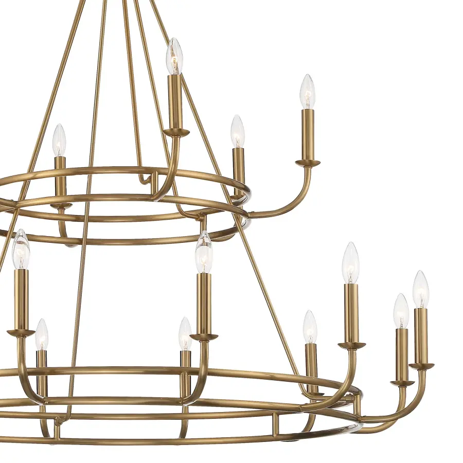 Bailey 48" Chandelier in Aged Brass - Image 3
