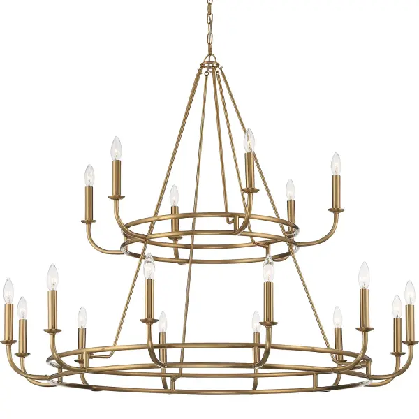Bailey 48" Chandelier in Aged Brass - Image 4