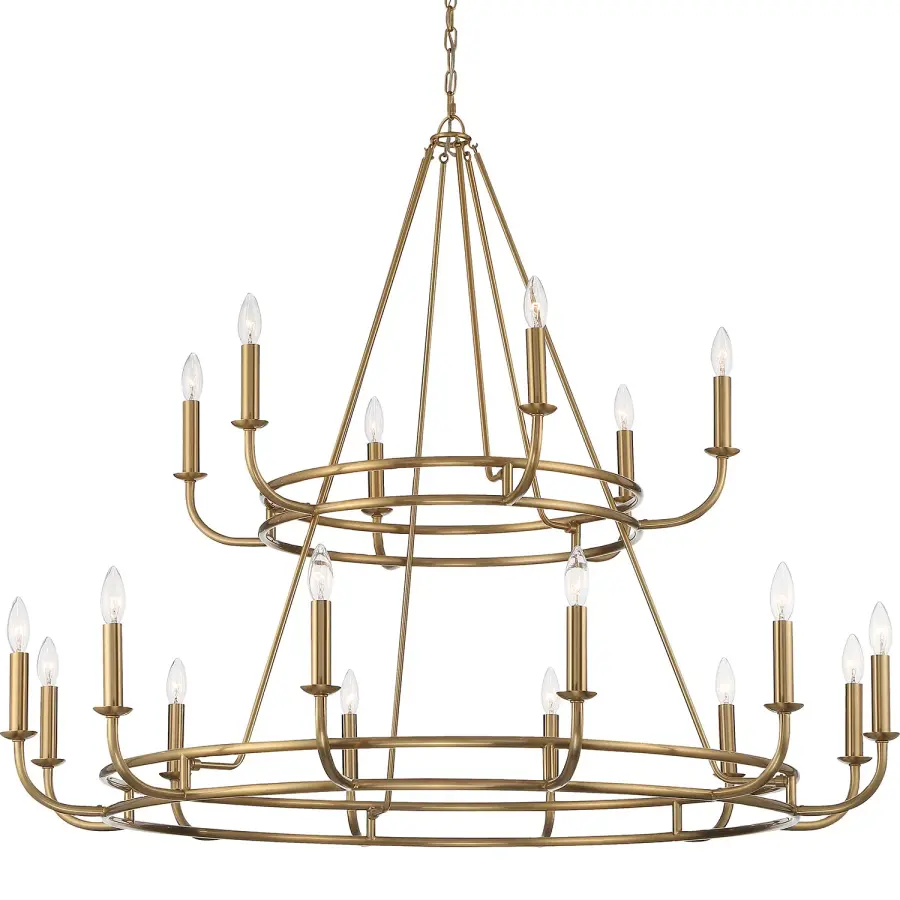 Bailey 48" Chandelier in Aged Brass - Image 4