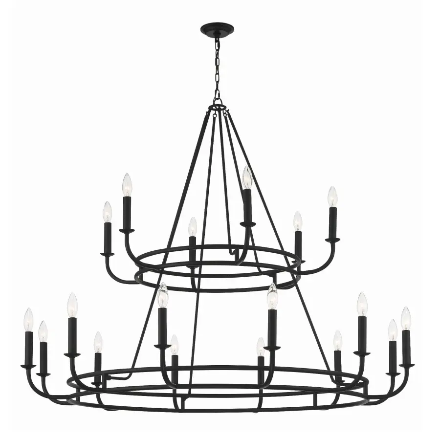 Bailey 48" Chandelier in Aged Brass - Image 7