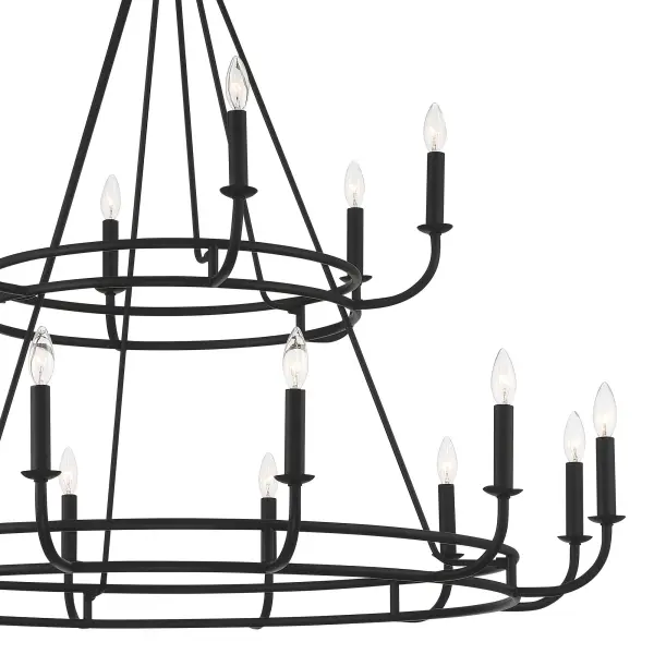 Bailey 48" Chandelier in Aged Brass - Image 9