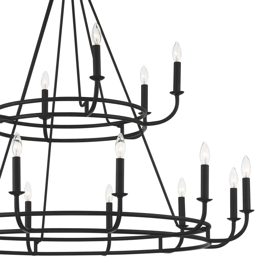 Bailey 48" Chandelier in Aged Brass - Image 9
