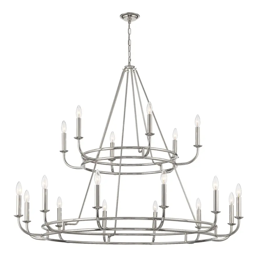 Bailey 48" Chandelier in Polished Nickel - Image 1