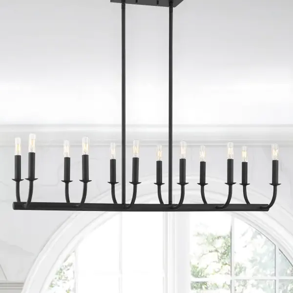 Bailey 42" Linear Chandelier in Aged Brass - Image 15