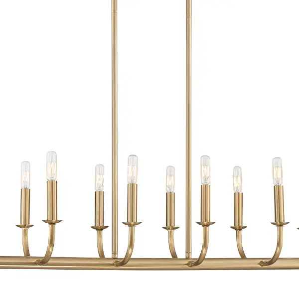 Bailey 42" Linear Chandelier in Aged Brass - Image 4