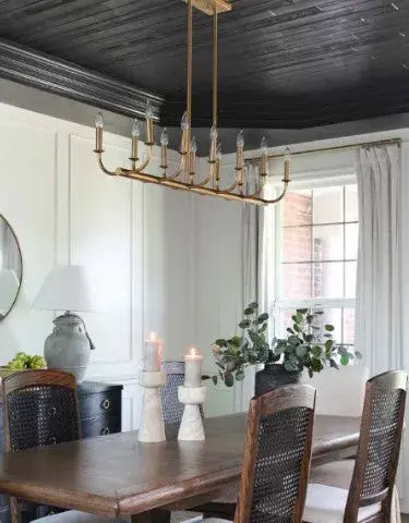 Bailey 42" Linear Chandelier in Aged Brass - Image 5