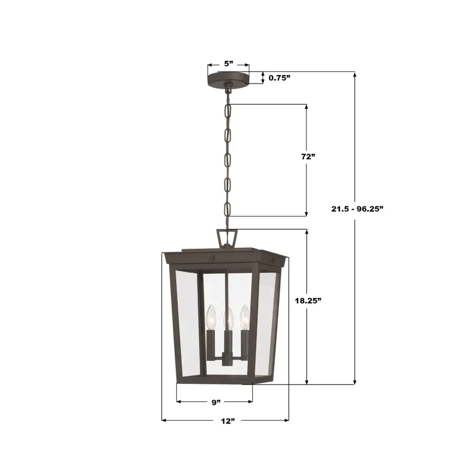 Belmont 12" Outdoor Pendant - Image 7