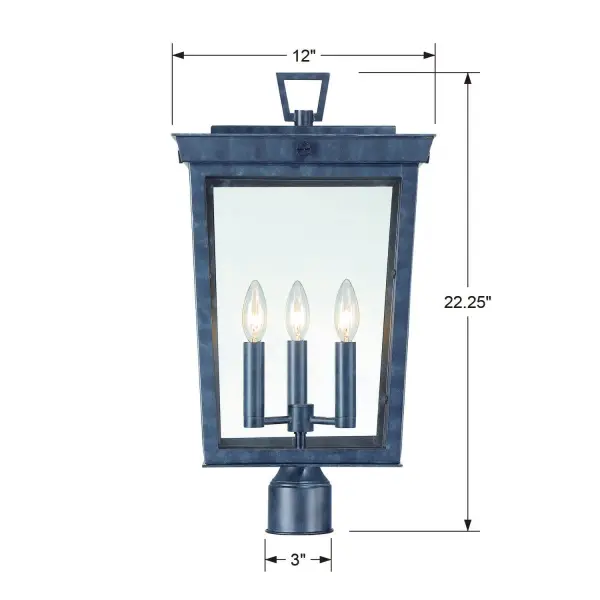 Belmont 12" Outdoor Post Light - Image 14