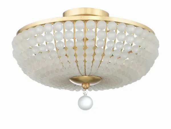 Bella 15.75" Semi Flush Mount in Antique Gold - Image 3