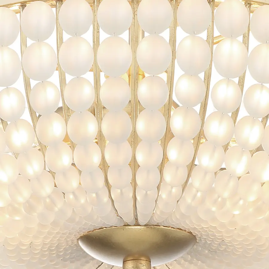 Bella 15.75" Semi Flush Mount in Antique Gold - Image 4
