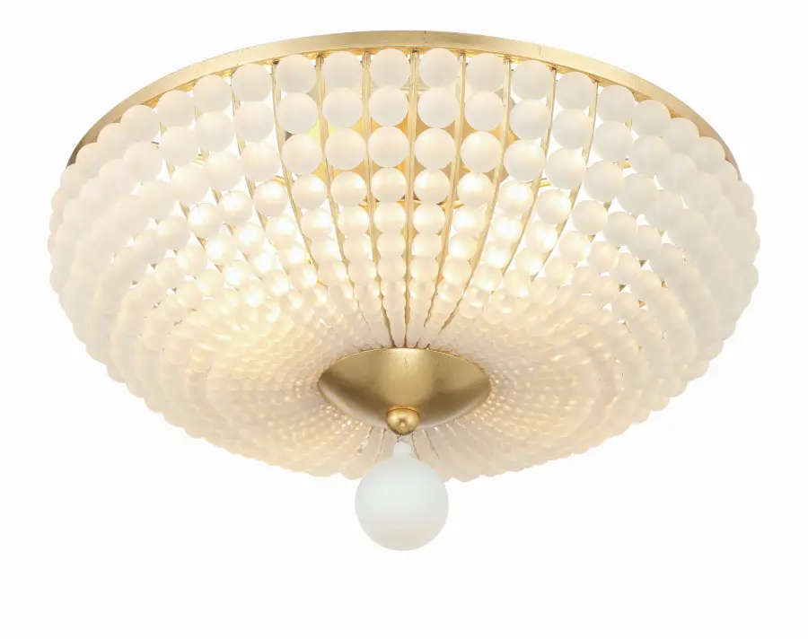 Bella 18" Semi Flush Mount in Antique Gold - Image 1