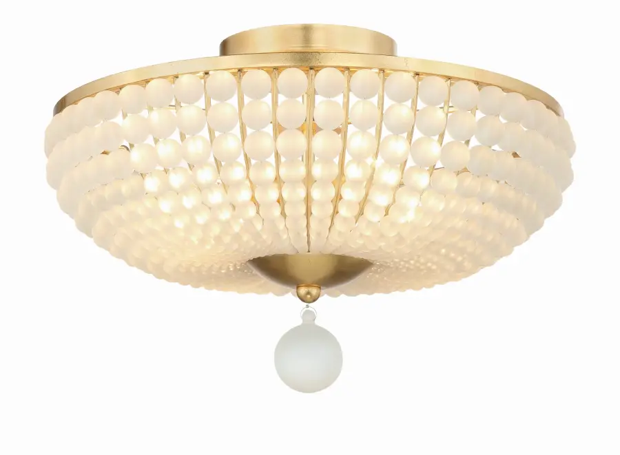 Bella 18" Semi Flush Mount in Antique Gold - Image 2
