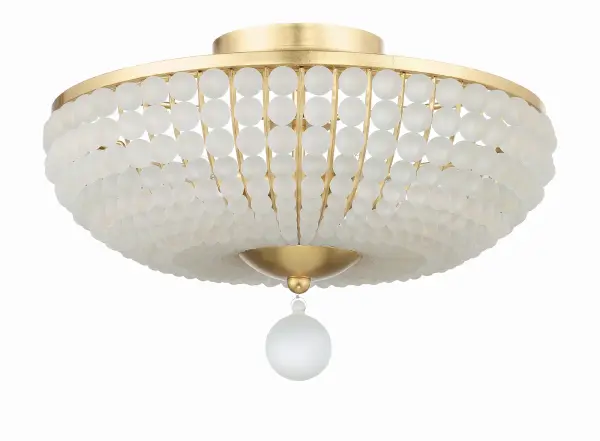 Bella 18" Semi Flush Mount in Antique Gold - Image 3