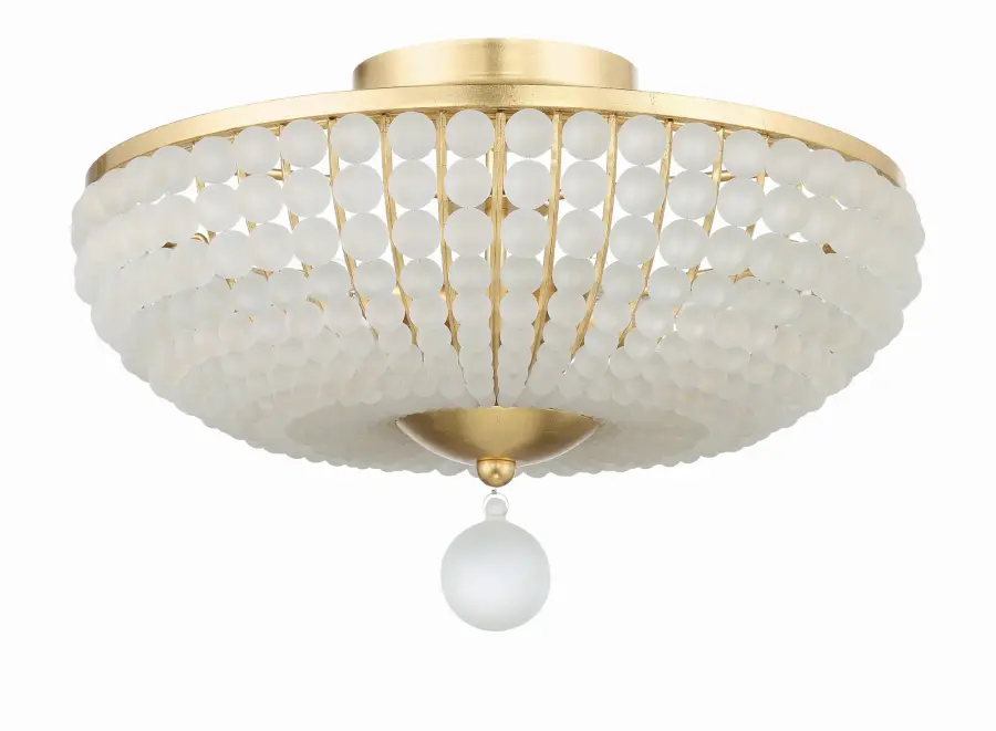 Bella 18" Semi Flush Mount in Antique Gold - Image 3