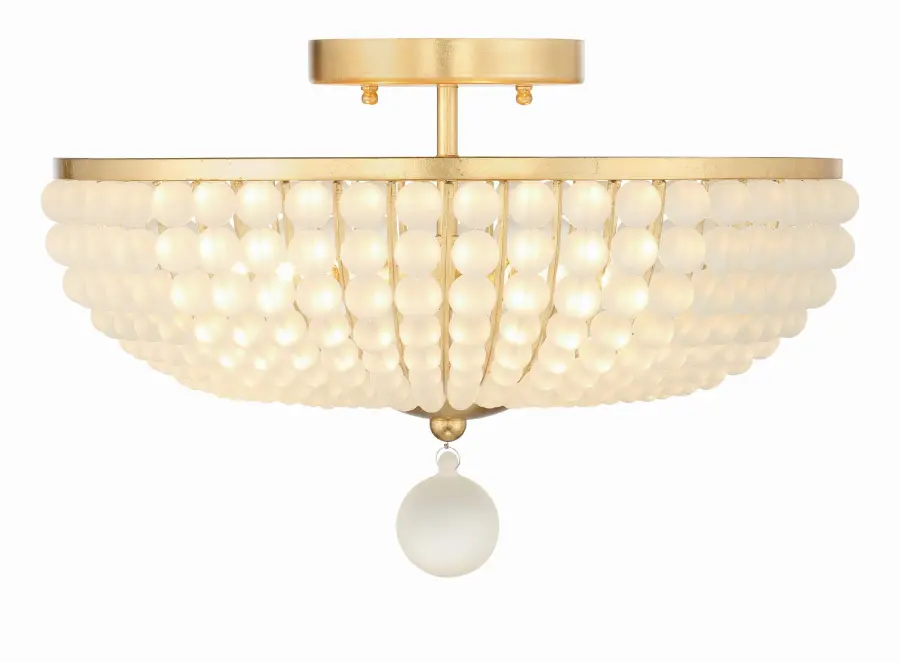 Bella 18" Semi Flush Mount in Antique Gold - Image 4