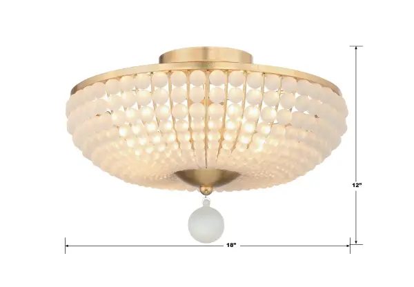 Bella 18" Semi Flush Mount in Antique Gold - Image 6