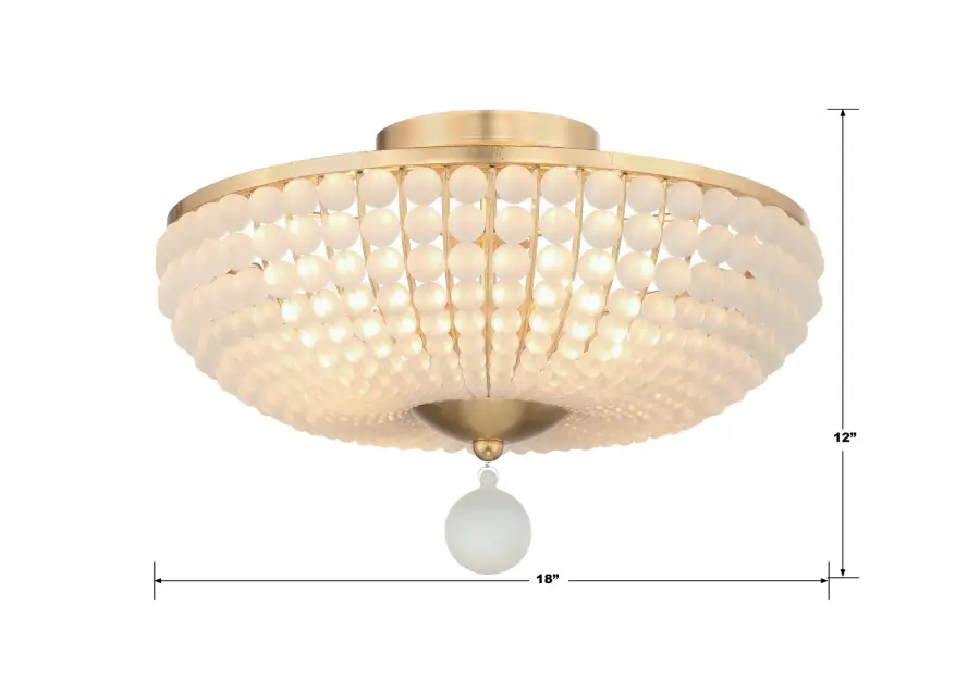 Bella 18" Semi Flush Mount in Antique Gold - Image 6