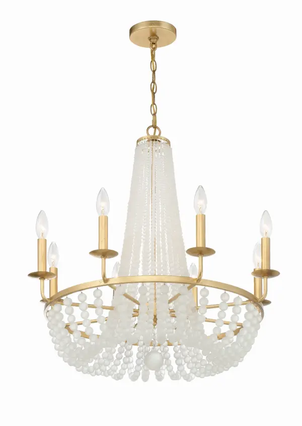 Bella 26" Frosted Glass Bead Chandelier - Image 1