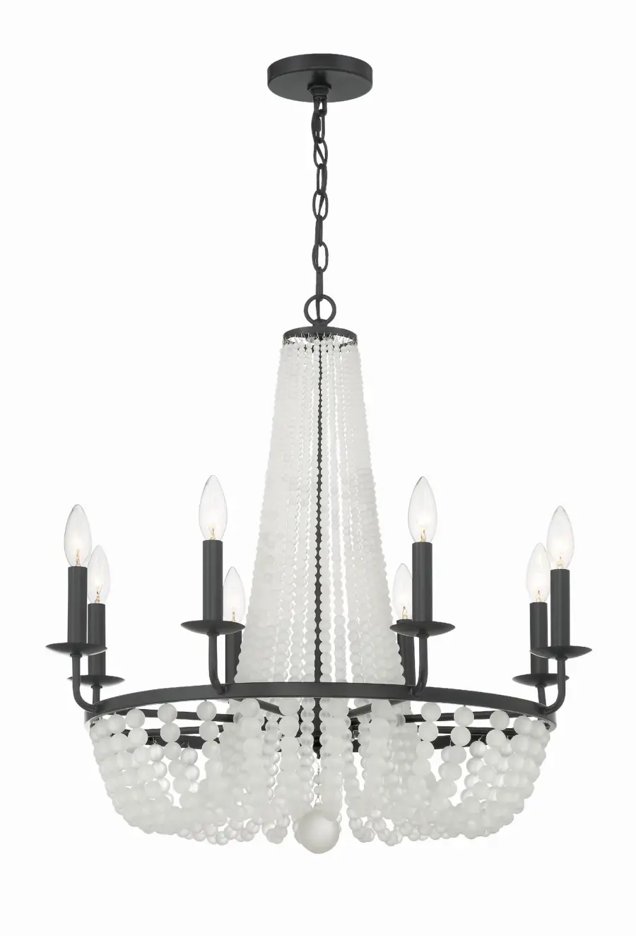 Bella 26" Frosted Glass Bead Chandelier - Image 11