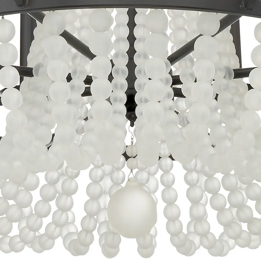 Bella 26" Frosted Glass Bead Chandelier - Image 12