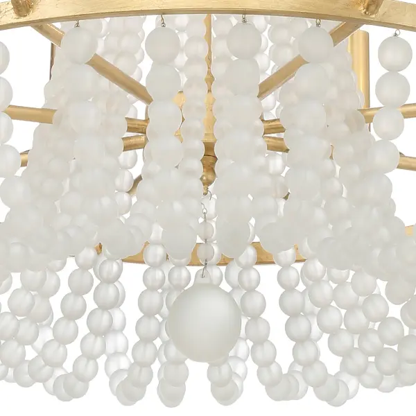 Bella 26" Frosted Glass Bead Chandelier - Image 5