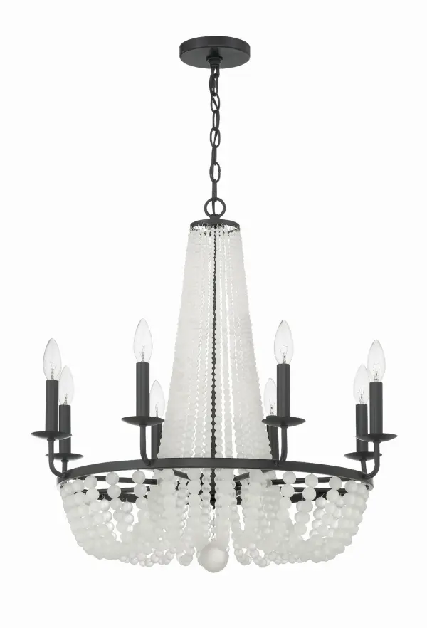 Bella 26" Frosted Glass Bead Chandelier - Image 10